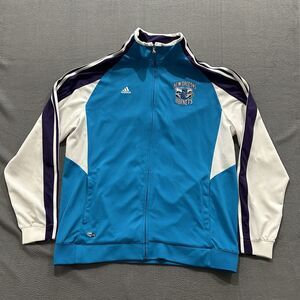 Vintage Adidas New Orleans Hornets Jacket Mens XL NBA Warmup Climalite Y2K NBA